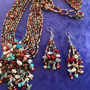 NWOT! Boho Necklace & Earring Set!